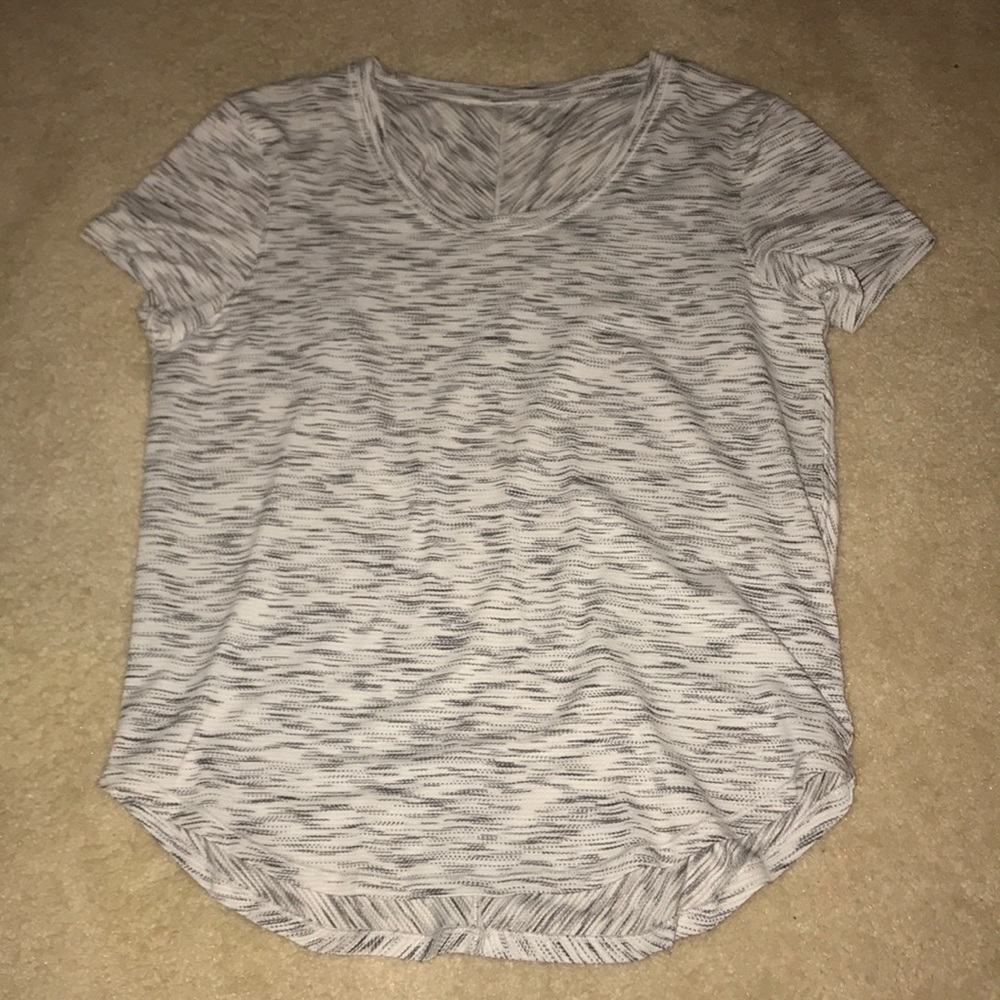 White and Grey Lululemon Shirt Size 4